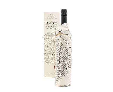 WINE & SPIRITS CLUB HOUSE: PENDERYN SINGLE MALT WELSH WHISKY Icons of Wales range, No 2/50, 'Independence', with quill, madei