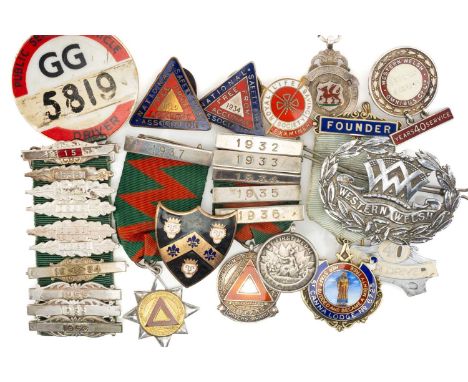 THE TRANSPORT CLUB HOUSE: COLLECTION BADGES, including a group of vintage 1930s-50s Western Welsh Bus related badges and meda