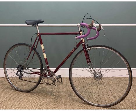 THE CYCLING CLUB HOUSE: 1950's HETCHINS 'CURLY' EXPERTO CREDE PHASE II ROAD BICYCLE, frame number H24706, burgundy frame with