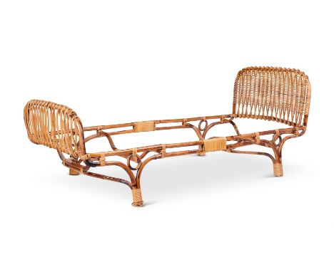 A BAMBOO DAYBED FRAME ATTRIBUTED TO FRANCA HELG (1920-1989), MANUFACTURED BY BONACINA ITALY, ORGINALLY DESIGNED CIRCA 1959 Wi