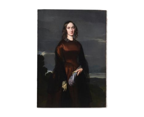 ANNA PICHON (FRENCH,19TH CENTURY) PORTRAIT OF MADAME EYQUEM Oil on canvas Signed and dated '1847' (lower right) 144.5 x 101cm