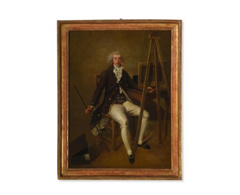ATTRIBUTED TO FRANCESCO ANTONIO CERONI (ACTIVE CIRCA 1794) A PORTRAIT OF AN ARTIST AT HIS EASEL Oil on canvas 48 x 35cm (18¾ 