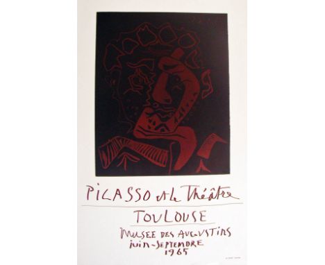 PABLO PICASSO (Spanish,1881-1973) 'Picasso et le theatre' vintage poster 1965 Gwiklitzer 222, from the edition of 1000, print