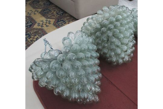 CHANDELIERS, a pair, from Liberty, 'Bunch of Grapes', glass CHANDELIERS, a pair, from Liberty, 'Bunch of Grapes', glass