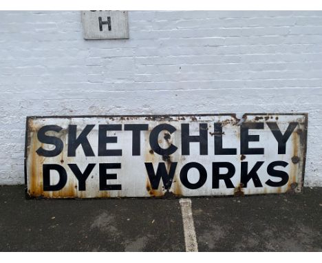 A large Sketchley Dye Works rectangular enamel sign, 120 x 36".
