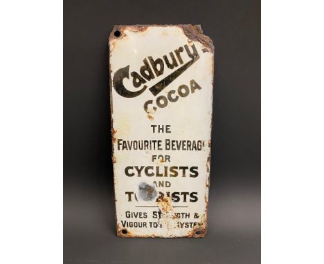 A rare small Cadbury's Cocoa enamel sign, almost certainly for a vending machine, unusually bearing the words 'The Favourite 