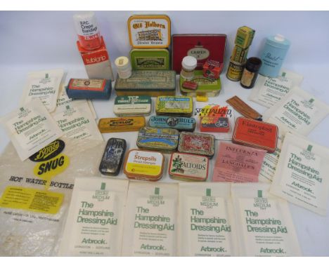 A selection of cycling related items and packaging including Robbialac lacquer paint, a Lucas King of the Road cyclometer, Jo