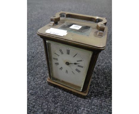 A French brass cased carriage clock 