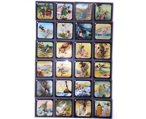 A boxed set of 24 glass lantern slides - 'Water Babies'.