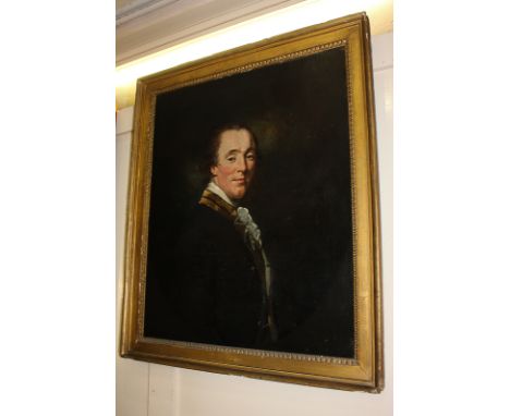 Manner of Francis Coates, an early 19th century portrait of Admiral Sir John Jervis, Earl St Vincent, oil on canvas, paper la