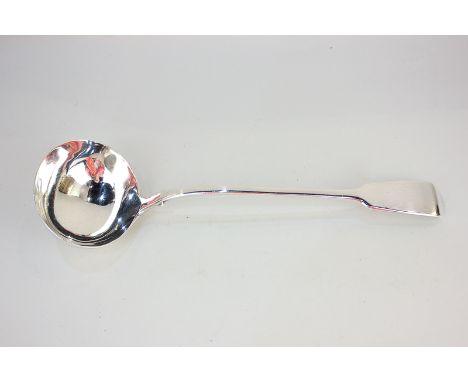 A Victorian silver fiddle pattern soup ladle, maker Chawner & Co, London 1861, 8.5oz