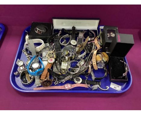 An Assortment of ladies Wristwatches to include Sekonda Seksy, Klaus Kobec (crack to glass), Brave Soul, floral detailed bang