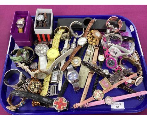 An Assortment of Ladies Wristwatches, to include Sekonda, Citron, Smiggle, floral bangle strap, animal print strap, butterfly