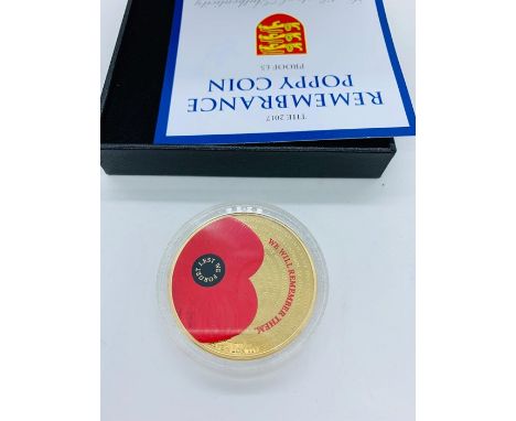 2017 Remembrance Poppy coin with certificate. (A donation will be made to Thames Hospice from the sale of this item)