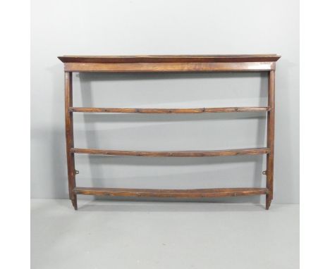 A Georgian mahogany hanging shelf. 148x112x14cm. 