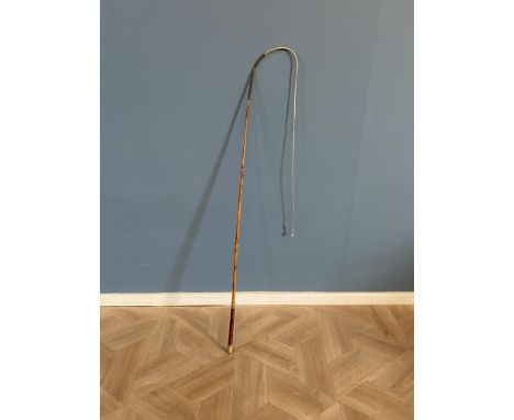 Antique holly whip with white metal mounts by Crawley &amp; Sons of London