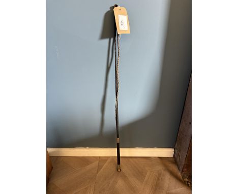 Dealer's whip with 1930's farthing in butt end by G Holland of Hackney Road London