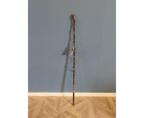 Dealer's whip with thong and fourteen brass ferrules by Lardner &amp; Lardner of London