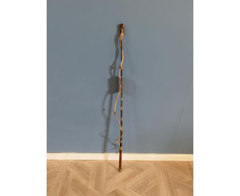 Dealer's whip with thong and eight metal ferrules