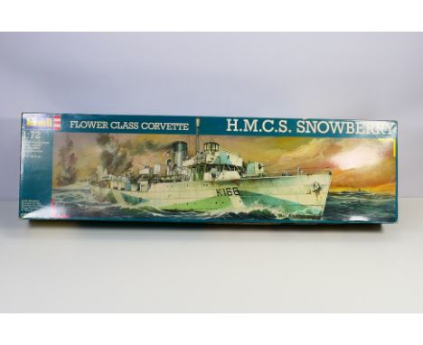Revell - A boxed Revell #05061 1:72 scale Flower Class Corvette 'HMS Snowberry'. The kit is  presumed to be in Mint condition