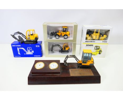CEF - Bomag - Motorart - Joal - A group of construction models including Volvo EC35 Excavator in 1/35 scale, Bomag BW 213 D-3