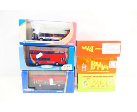 Creative Master Northcord Ltd (CMNL) - Britbus - A fleet of six 1:76 diecast model buses. Lot includes CNML UKBUS1027 Alexand