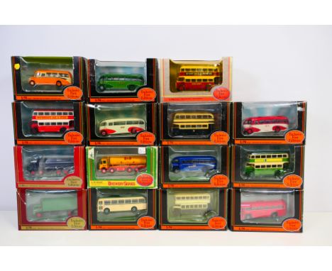 EFE - 15 boxed diecast 1:76 scale model buses and commercial vehicles from EFE. Lot includes #25303 AEC Duple Halfcab Coach '