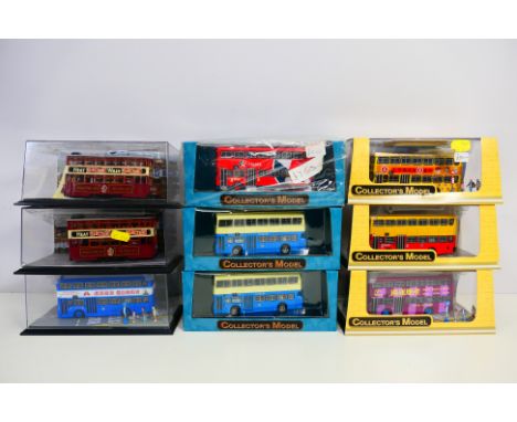 C'sm (Collector's Model) - John Ayrey Diecasts - Nine boxed 1:76 scale diecast model buses and trams. Lot includes John Ayrey