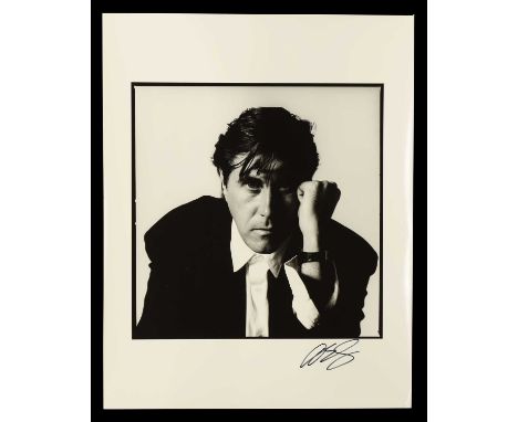 ▲ David Bailey (b.1938-) Bryan Ferry (Portrait), Live Aid, 13 July 1985gelatin silver print, printed 1985, signed in pen by D