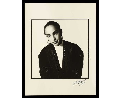 ▲ David Bailey (b.1938) Sade, Live Aid, 13 July 1985gelatin silver print, printed 1985, signed in pen by David Bailey and als