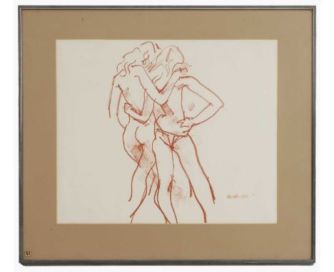 Peter Collins (1923-2001) Nude and erotic studiesthe majority signed and dated, in a variety of media including pencil, charc