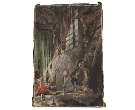 ▲ Gerald Reitlinger (1900-1978) The devil watches onwith Reitlinger Estate stamp on the stretcher verso, oil on canvas61 x 40