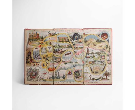 'The Prince's Quest, A Fairy Race Game', 1890s, a board for 'The Prince's Quest - A Fairy Race Game', a wonderful lithograph 