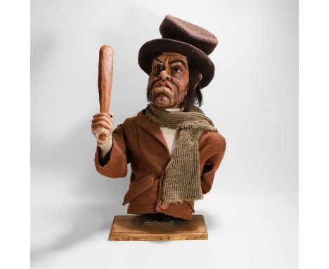 A model of Bill Sykes from Charles Dickens' 'Oliver Twist', 20th century, a puppet torso of William 'Bill' Sykes, dressed in 