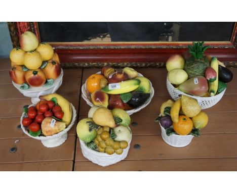 Collection of ceramic fruit baskets 