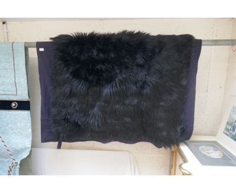 Vintage car blanket from Rolls Royce lined with bear fur 