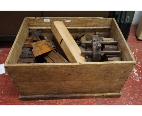 Collection of woodworking tools to include planes, saws etc 