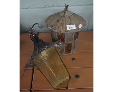 2 antique light fittings 