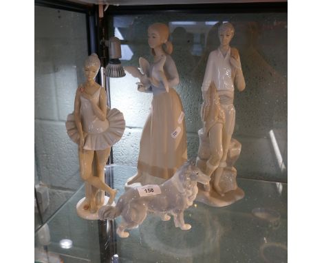 Collection of Spanish ceramic figurines - Approx height of tallest: 36cm 