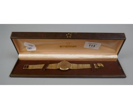 9ct gold Eterna-matic watch - Approx gross weight 43g 