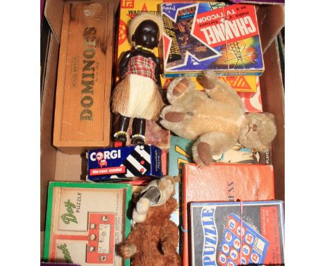 A collection of vintage games and toys