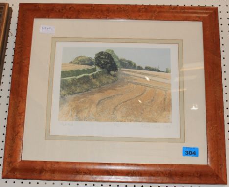 RICHARD WARDLE.
Flint field. Screen print Ltd ed. 9 ½" x 12"