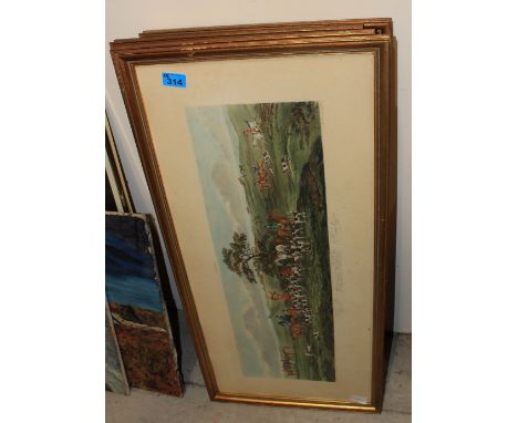 A set of four hunting prints after Wolstenholme