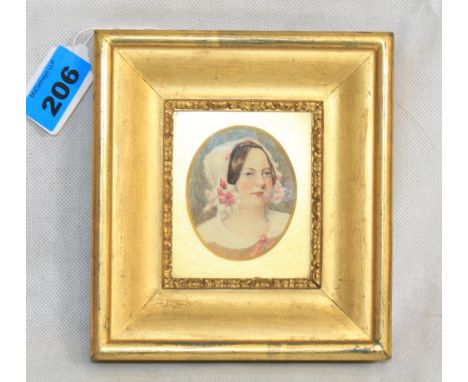 A portrait miniature of Anne King, wife of Samuel Laker 6th Bt