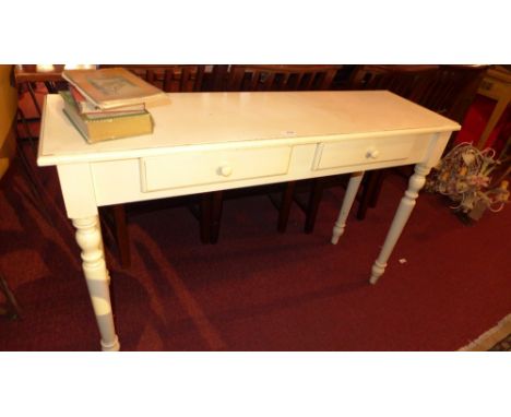 Console table - white painted Victorian style 120cm wide 