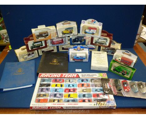 A quantity of Days Gone By die cast cars including Skipper, Ovaltine Bus, Fire Engine, Racing Team cars etc