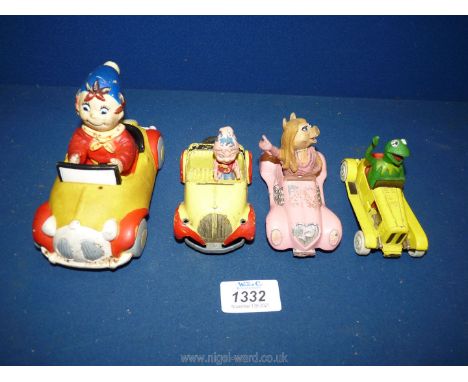 A Morestone Noddy and one other circa 1950, two Corgi Miss Piggy  and Kermit show cars.
