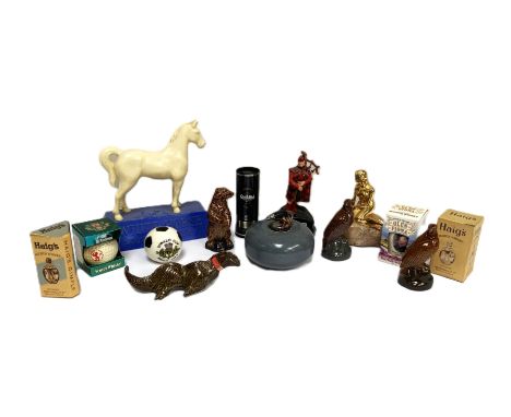 A collection of novelty Scotch Whisky miniatures, including a Scotland 1982 World Cup Football, Beneagles Whisky 50cl,  also 