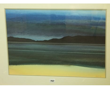 A contemporary gouache painting by Robert Tilling RI (1944-2011) of a coastal scene, signed bottom right, with Mall Galleries