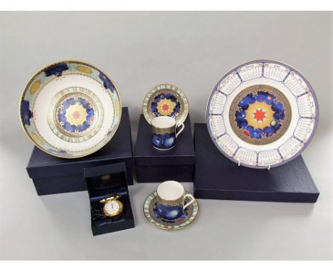 A collection of mainly boxed Royal Worcester ceramics to commemorate the Millennium including fruit bowl, two coffee cans and